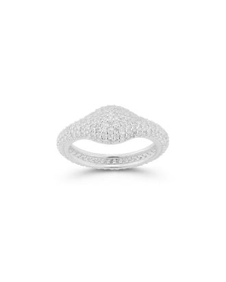 Sphera Milano Silver Cz Signet Ring