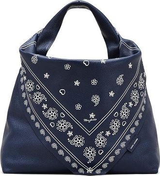 Marc Jacobs The Bandana Sack Bag Shoulder Womens Handbags Navy, Leather