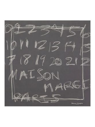 Maison Margiela numbers-print neckerchief - Grey