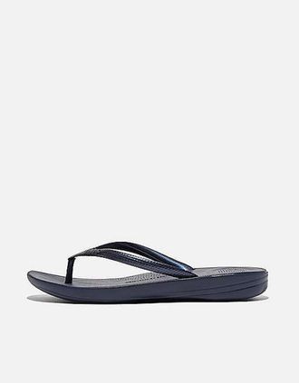 FitFlop Womens FitFlop Iqushion Ergonomic Womens Midnight Navy Flip Flops - Blue - Size: 6