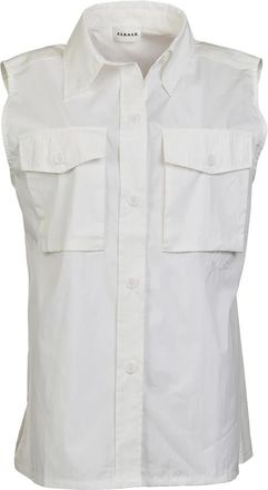 P.A.R.O.S.H. Ninja Chest-Pocket Shirt - Dames - Overhemden - Beige - S - Katoen - Overhemden