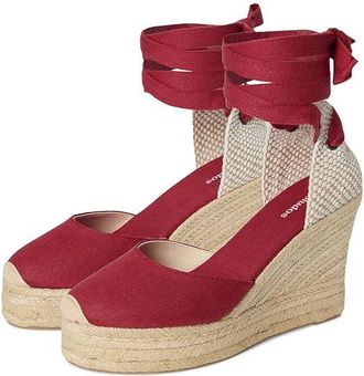 Soludos Platform Wedge Espadrille Womens Sandals Reef Red : 6.5 B - Medium, Rubber/Synthetic