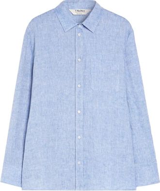 Max Mara Light Jeans Elise Shirt - Dames - Overhemden - Blauw - S - Katoen - Overhemden