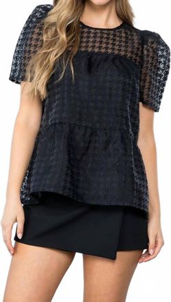 THML Clothing Mesh Short Sleeve Top In Black