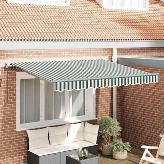 vidaXL Toldo Retr&aacute;ctil Verde 250 X 200 Cm Tela Vidaxl