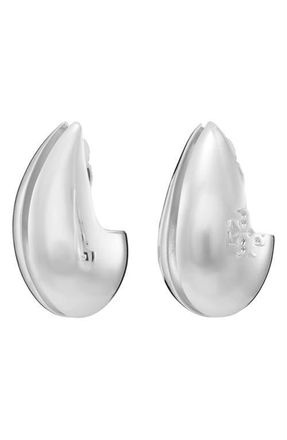 Tory Burch Wave Earrings in Light Silver at Nordstrom