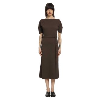 Christophe Lemaire Off Shoulder Midi Dress