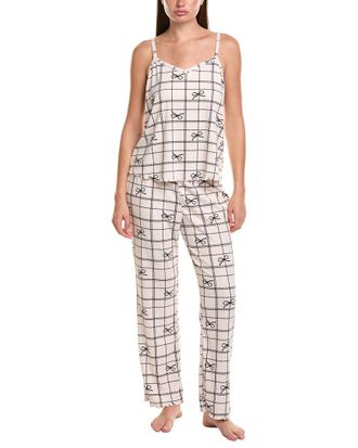 Flora Nikrooz Flora By Flora Nikrooz 3Pc Printed Pointelle Knit Cami, Pant, & Short Set
