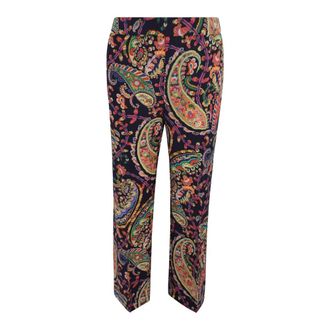 Etro Etro, Cropped Trousers, female, Multicolor, Size: XS Cropped Bootcut Trousers