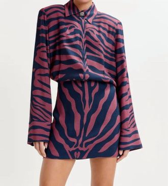 Essentiel Isniper Shirt Mini Dress In Fudge Frappe