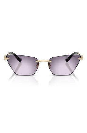 Tiffany & Co. 61mm Gradient Butterfly Sunglasses in Gold /Violet Radial Violet at Nordstrom