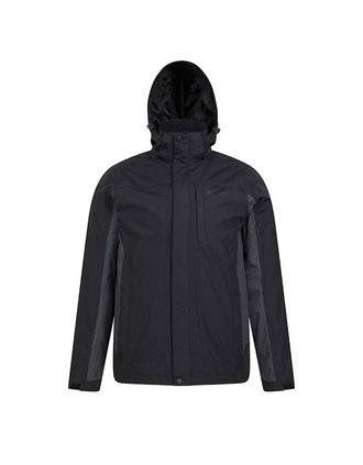 Mountain Warehouse Mens Mountain Warehouse Mens Thunderstorm 3 in 1 Waterproof Jacket - Grey - Size: 46/Regular