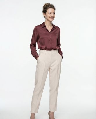 Brunello Cucinelli High-Waist Tapered Trousers - Beige