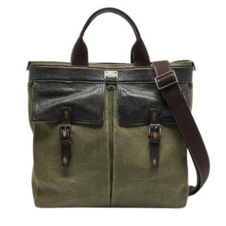 Dolce & Gabbana Pre-owned Distressed Canvas Tote - Heren - Vintage Shopper - Groen - ONE Size - Vintage