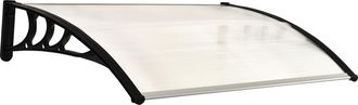 OUTSUNNY 75x120cm Pensilina Tettoia Per Balcone Porta E Finestra