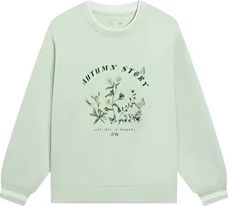 Li-Ning (WMNS) Li-Ning Floral Graphic Sweatshirt Light Green AWDS918-2