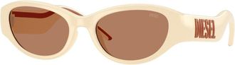 Diesel DL3021U 206073 Womens Sunglasses White Size 52