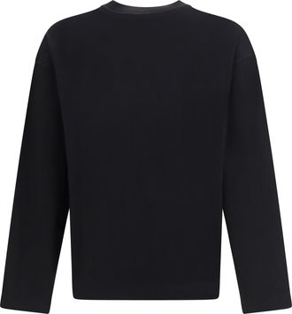 Dries Van Noten Mens T-Shirt Crewneck Long-Sleeve Black Cotton T-Shirts And Polos