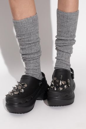 Balenciaga Rubber Boots With Applications, Womens, Black