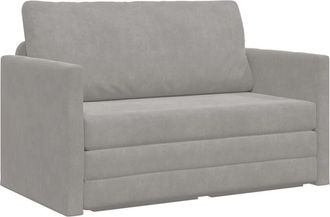 vidaXL Folding Sofa Bed Light Grey 124 x 71 x 78 cm Velvet vidaXL