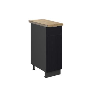 Vicco Armario De Farmacia Fame-line, Rayas Negras, 30 Cm, Et Roble, Vicco
