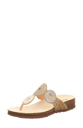 Think Julia Circles Flip Flop in Beige/Kombi at Nordstrom, Size 12-12.5Us