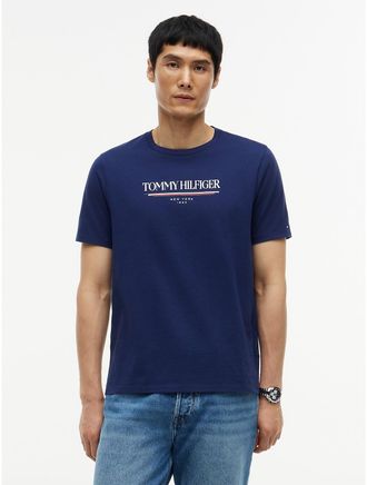 Tommy Hilfiger Mens Hilfiger New York Logo T-Shirt - Light Navy - XS