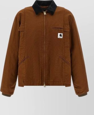 sacai quilted single-breasted coat