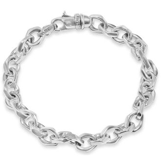 Pompeii3 Mens 14k Gold (34gram) or Platinum (54gram) 8.5mm Link Bracelet 8.5