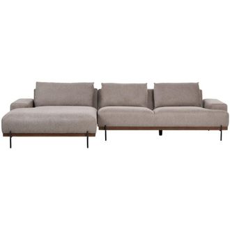 Beliani Beliani - Divano in tessuto ad angolo retto a 3 posti Stile minimalista Gambe in metallo Marrone Mariferd