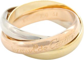 Cartier Gold Silver Yellow Gold (18K) Pink Gold (18K) White Gold (18K) Band Ring (Pre-Owned)