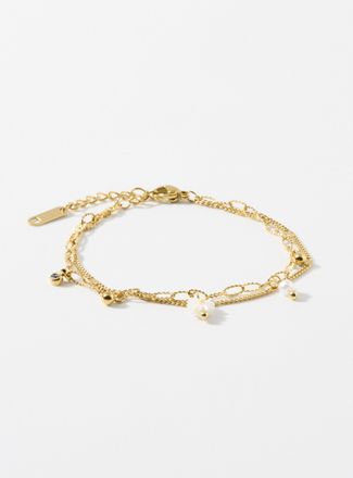 Simons Womens Daisy double-chain bracelet