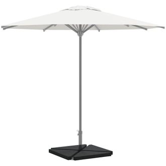vidaXL Placa De Peso Para Sombrilla 4uds Granito Negro Triangular 14kg Vidaxl