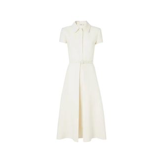 Fendi Ivory Wool And Silk Dress