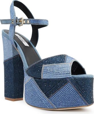 Zigi Soho Antonia Ankle Strap Platform Sandal in Blue at Nordstrom, Size 11
