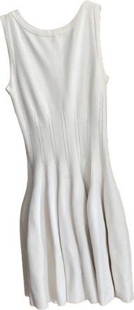 Alaia White Fit And Flare Dress Size M