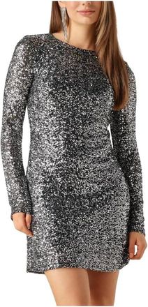 Modstr&ouml;m Laramd Jurk - Dames - Feestkleedjes - Grijs - L - Polyester - Kleedjes