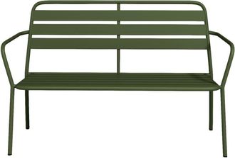VENTE-UNIQUE.COM Banco de jard&iacute;n acero caqui, verde
