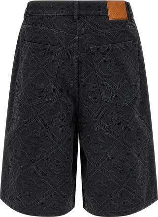 Casablanca Mens Black Cotton Bermuda Shorts