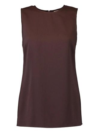 Staud Bronte top - women - Acetate/Polyester - S - Brown