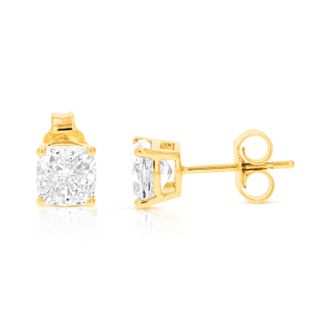 Vir Jewels 2 cttw Cushion Lab Grown Diamond Stud Earrings in 14K Gold With Push Backs For Women