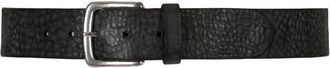 Depeche Zwart Leren Riem met Vierkante Zilveren Gesp - Dames - Riemen - Zwart - 85 CM - Leer - Accessoires