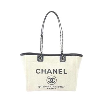 Chanel Pre-owned Deauville Leather Straw Tote Bag - Pre-owned - Mujer - Beige - ONE SIZE
