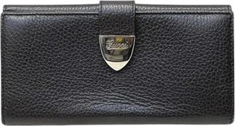 Gucci Pre-owned Leather Long Wallet - Dames - Vintage Accessoires - Bruin - ONE Size - Leer - Vintage