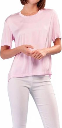 Insight Pasha Satin Short Sleeve Tee In Pink