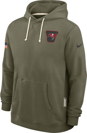Nike Tampa Bay Buccaneers Salute to Service Sideline Dominant Force Nike Mens Dri-FIT NFL Pullover Hoodie in Brown | 03AZ2DHA2V-D4V