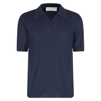 Roberto Collina Polo Shirts, male, Blue, Size: XL Polo Shirts