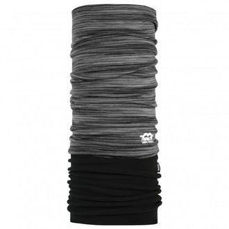 P.A.C. Merino Fleece Schlauchschal f&uuml;r Herren | grau/schwarz