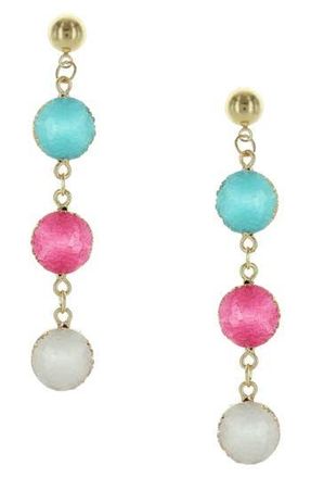 Olivia Welles Gia Drop Earrings in Gold/Multi at Nordstrom Rack