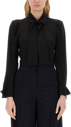 Max Mara Pussy-bow Long-sleeved Shirt